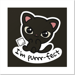 I'm Purrr-fect Kawaii Style Kitty Posters and Art